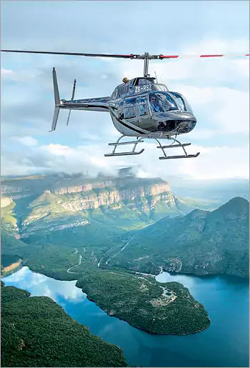 A helicopter flight is exhillerating